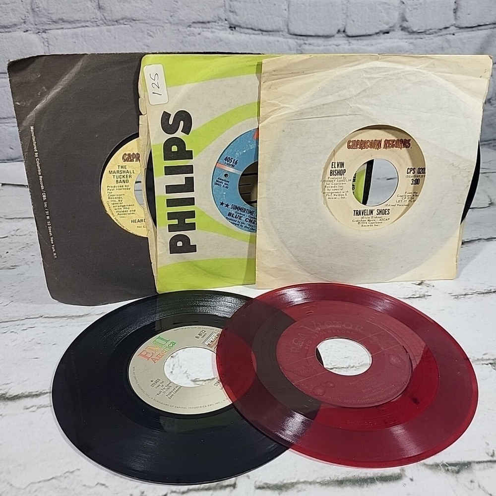 Vintage Singles Vinyl 45 RPM Records Lot of‎ 5